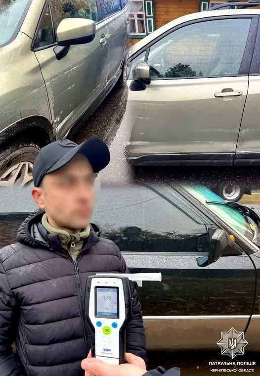 П’яний водій з 1,85 проміле протаранив авто в Чернігові — обійшлося без постраждалих
