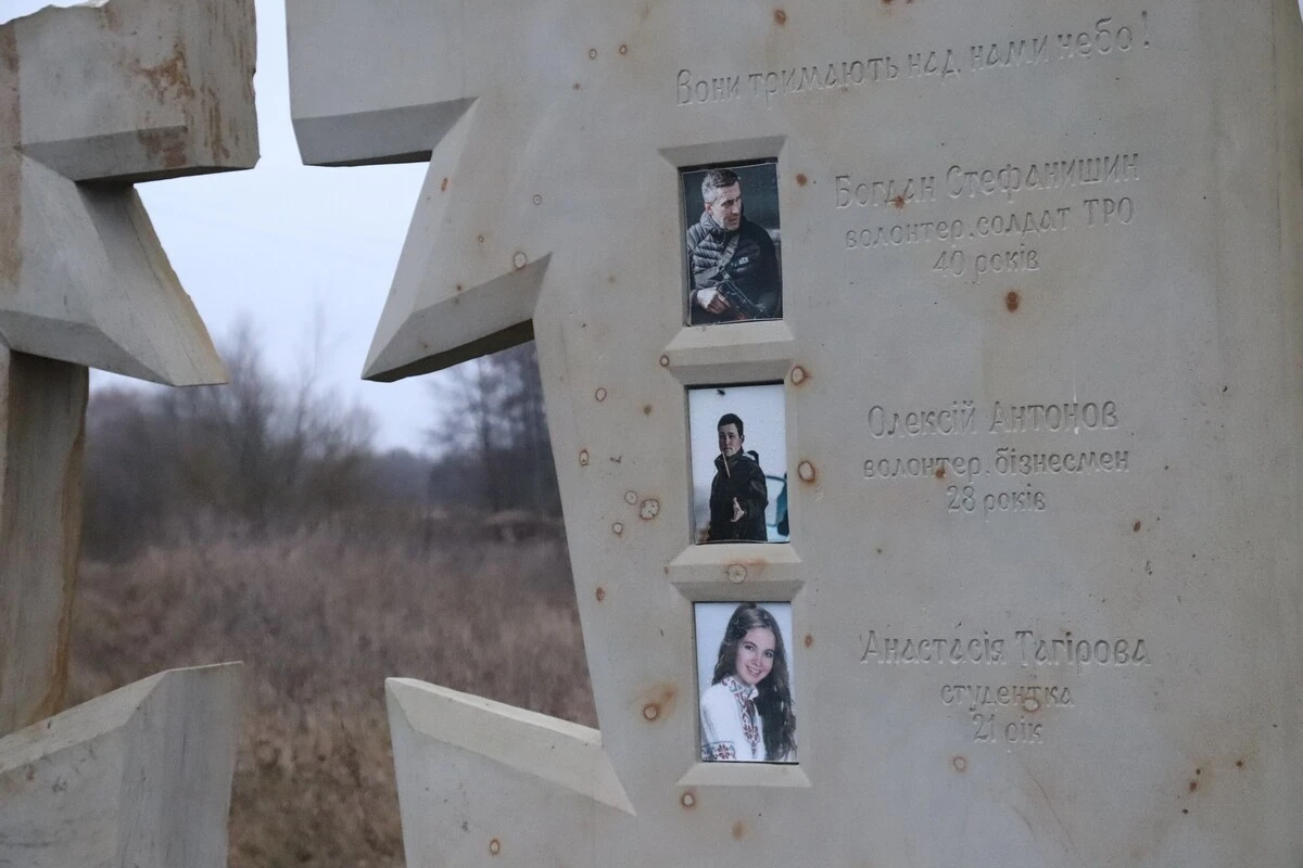 На Чернігівщині вшанували волонтерів, загиблих на небезпечному маршруті евакуації у 2022 році На Чернігівщині вшанували волонтерів, загиблих на небезпечному маршруті евакуації у 2022 році