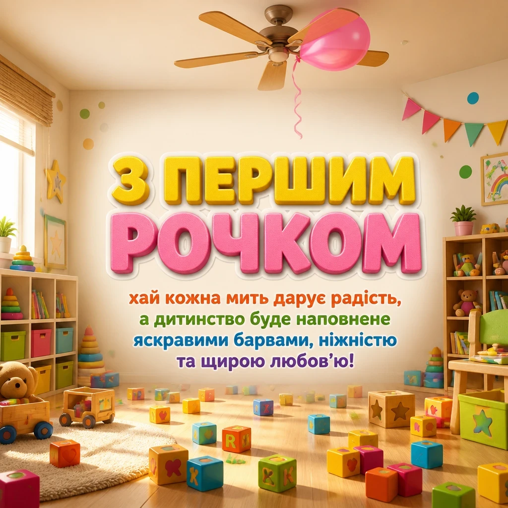 гарне привітання на 1 рік дівчинці