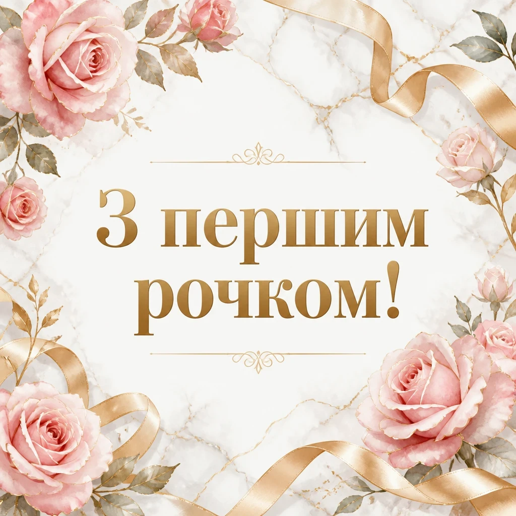 гарне привітання на 1 рік дівчинці