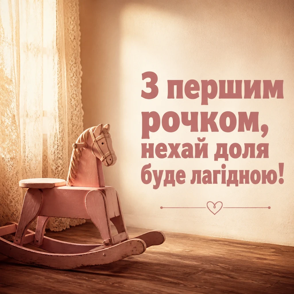 гарне привітання на 1 рік дівчинці