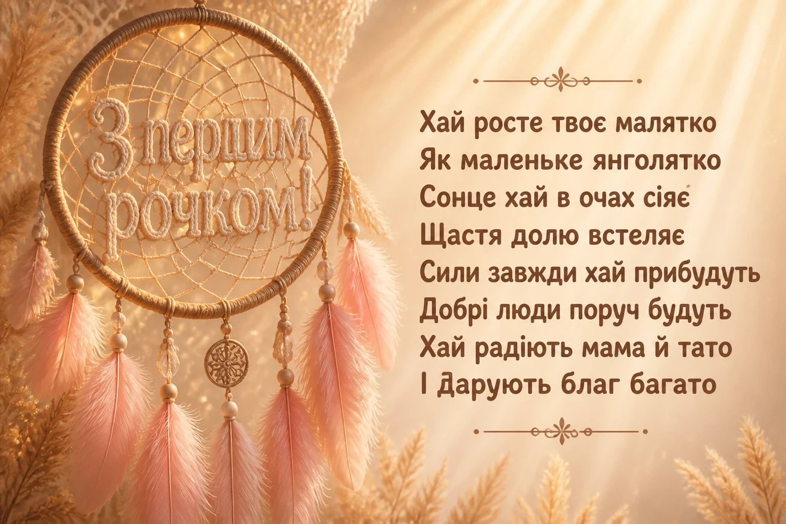 гарне привітання на 1 рік дівчинці