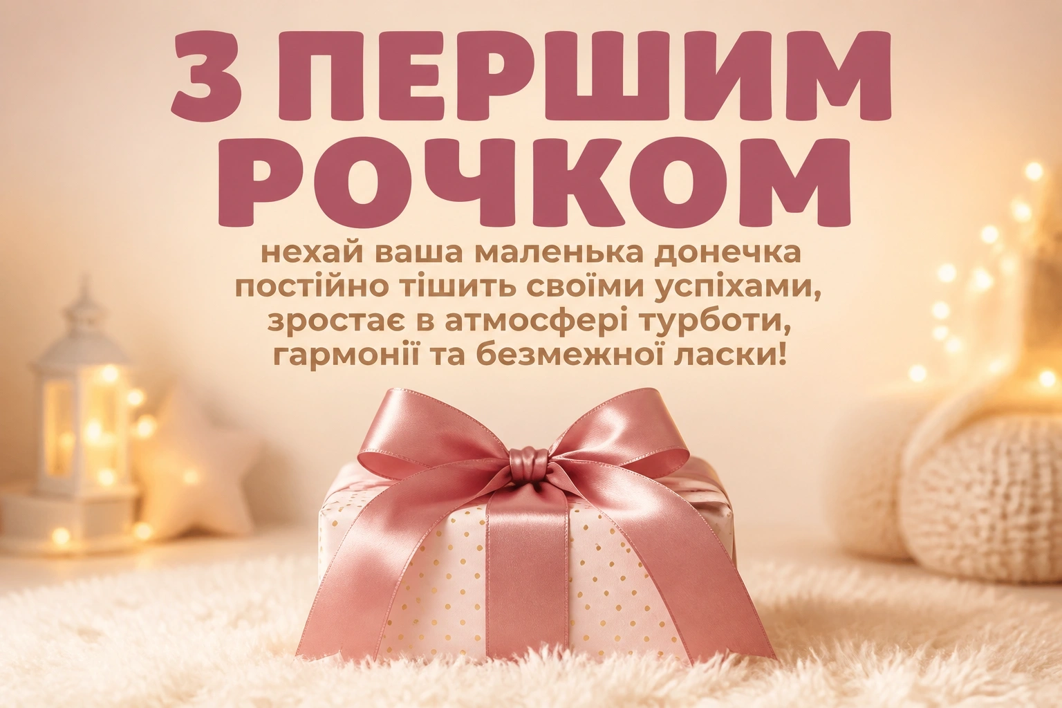 гарне привітання на 1 рік дівчинці