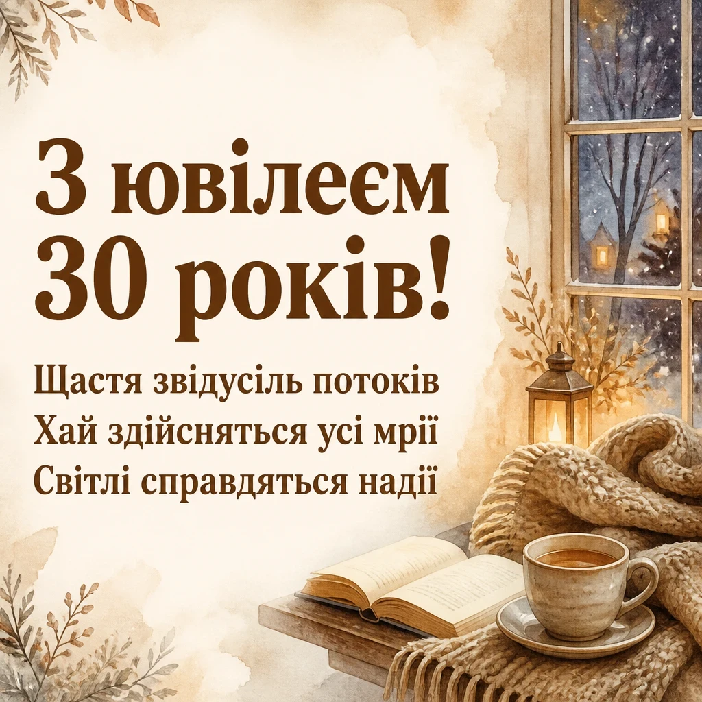 ювілеєм привітання з днем народження 30 років ювілеєм привітання з днем народження 30 років