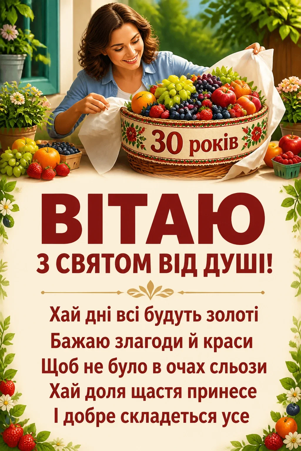 ювілеєм привітання з днем народження 30 років ювілеєм привітання з днем народження 30 років