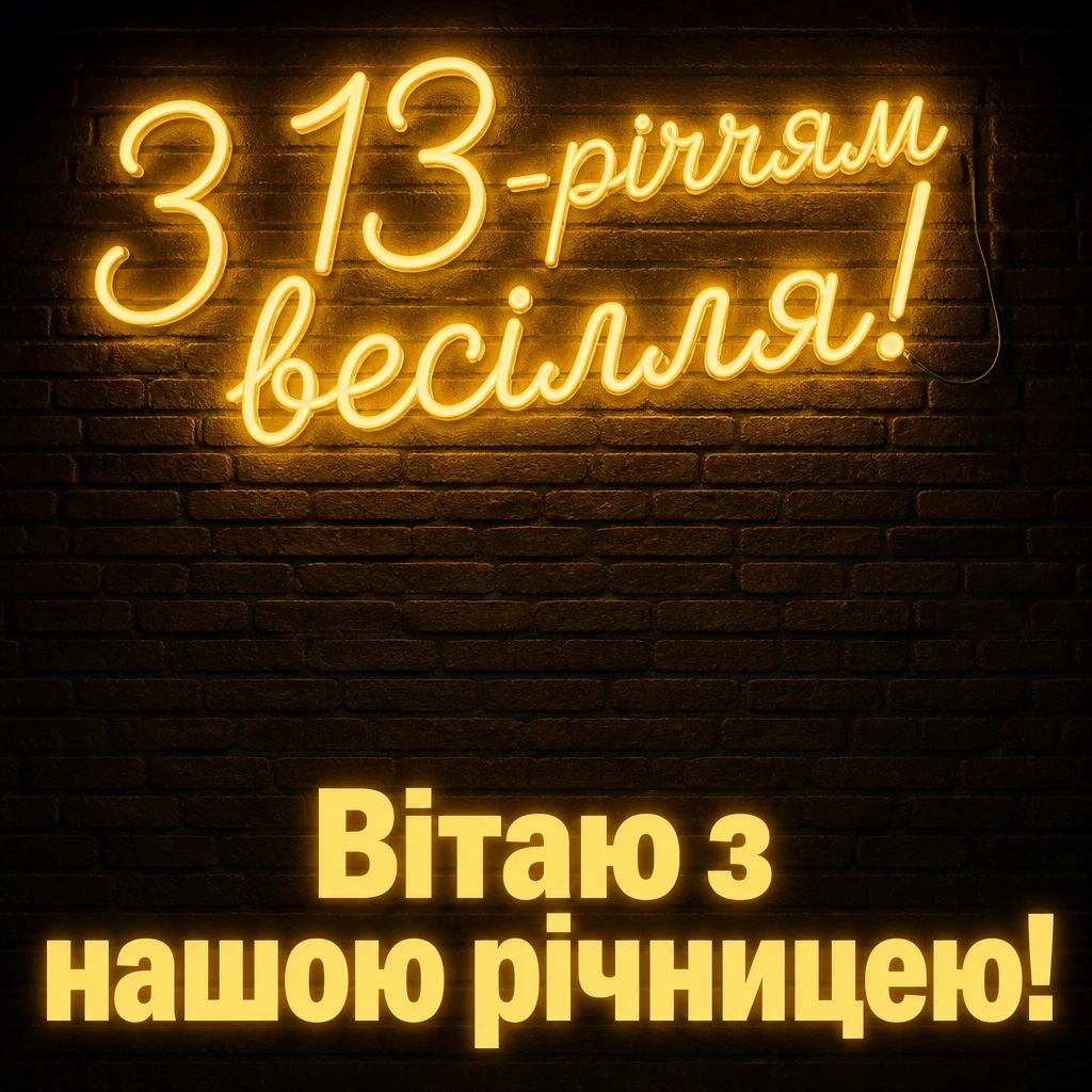 13 років весілля привітання чоловіку