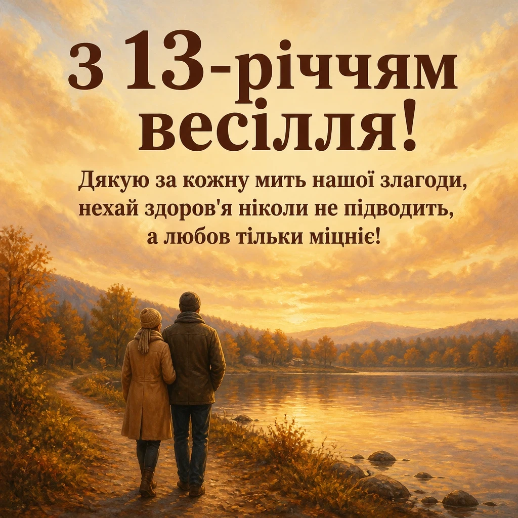 13 років весілля привітання чоловіку