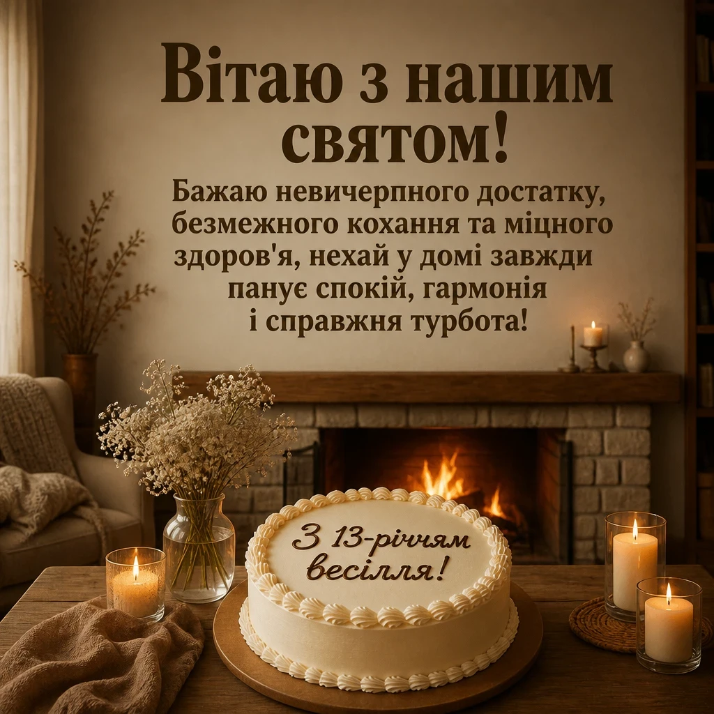 13 років весілля привітання чоловіку