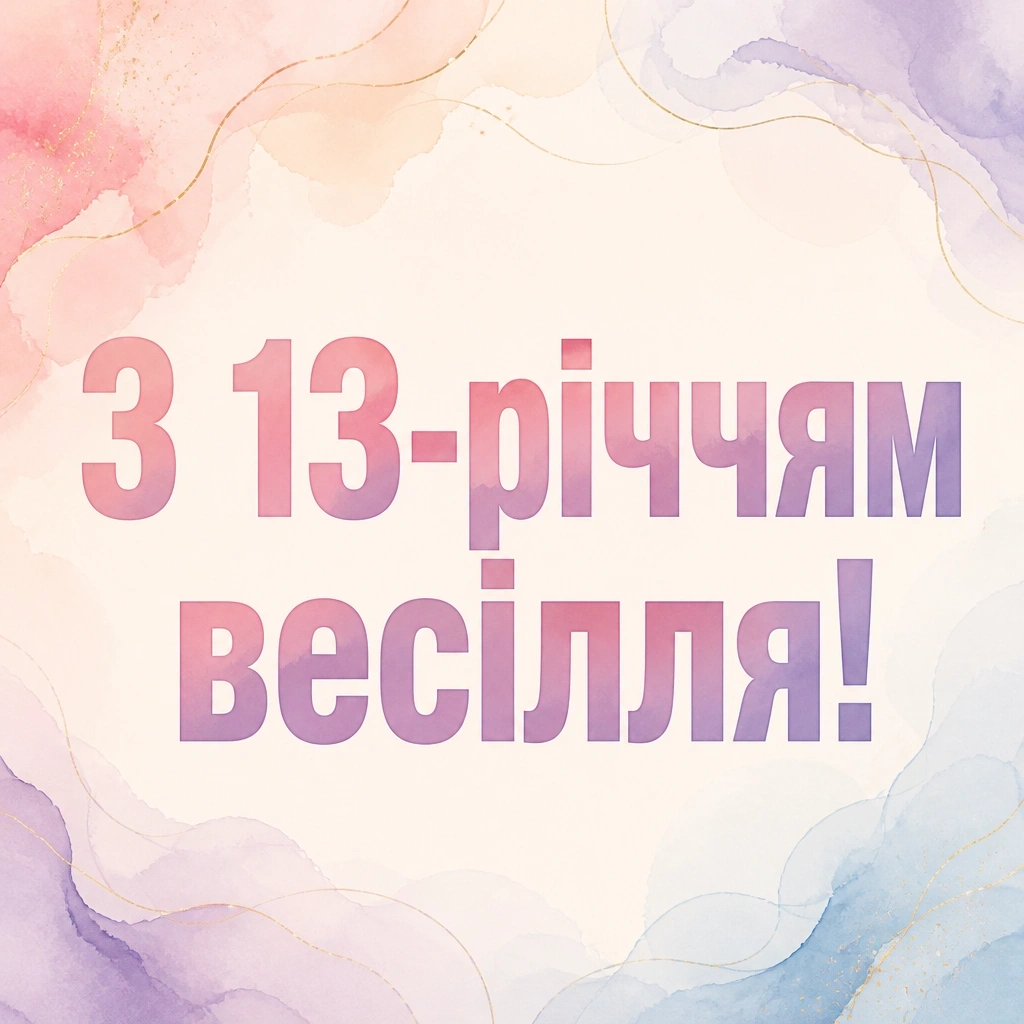 13 років весілля привітання чоловіку