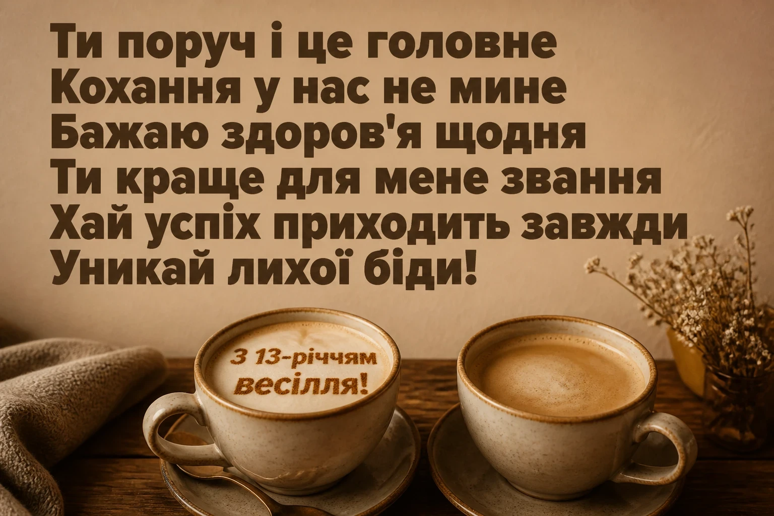 13 років весілля привітання чоловіку