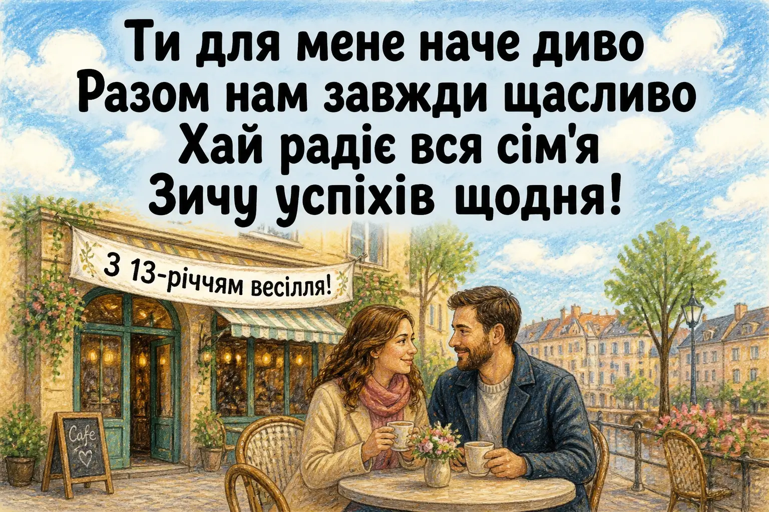 13 років весілля привітання чоловіку