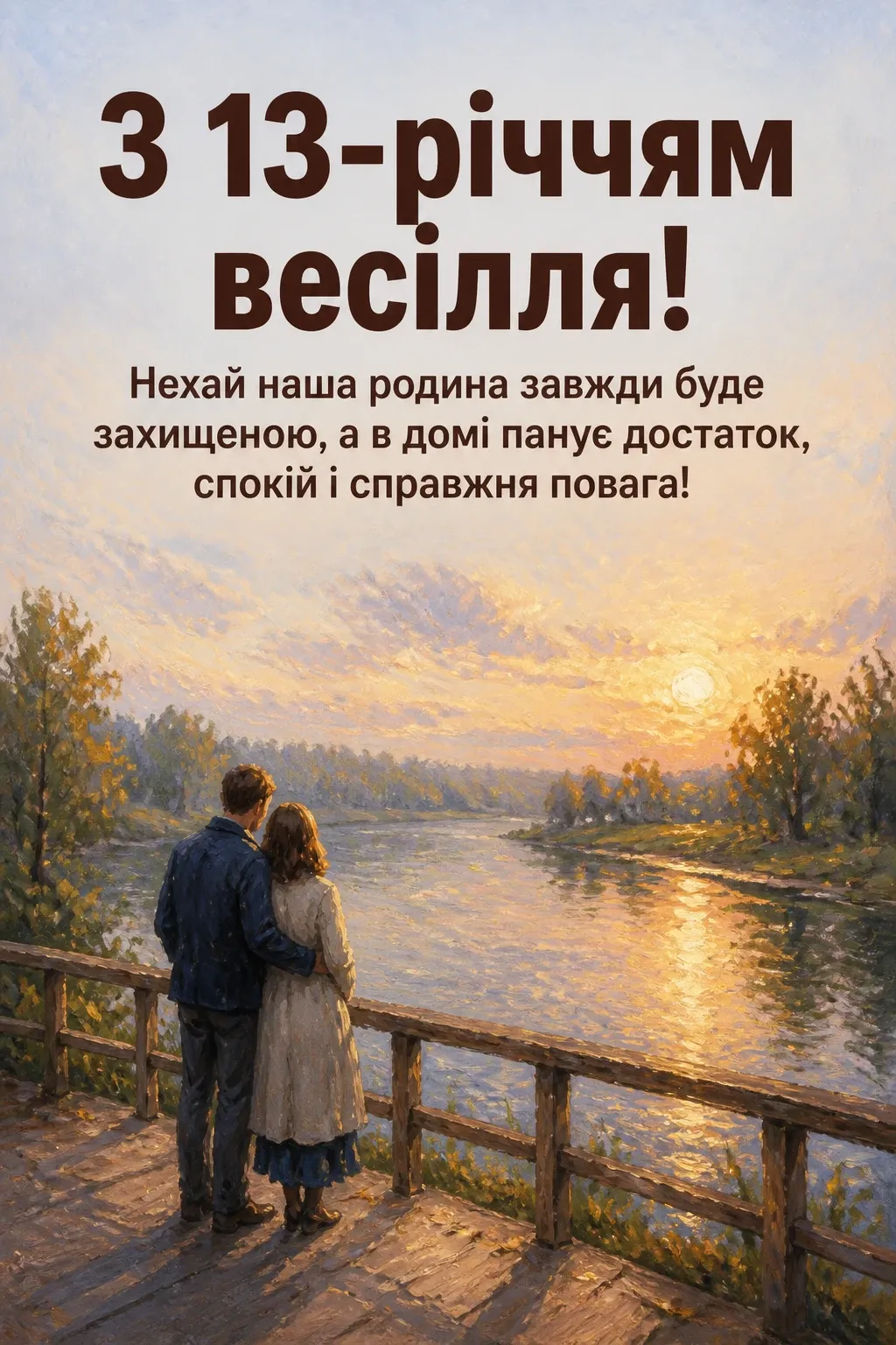 13 років весілля привітання чоловіку
