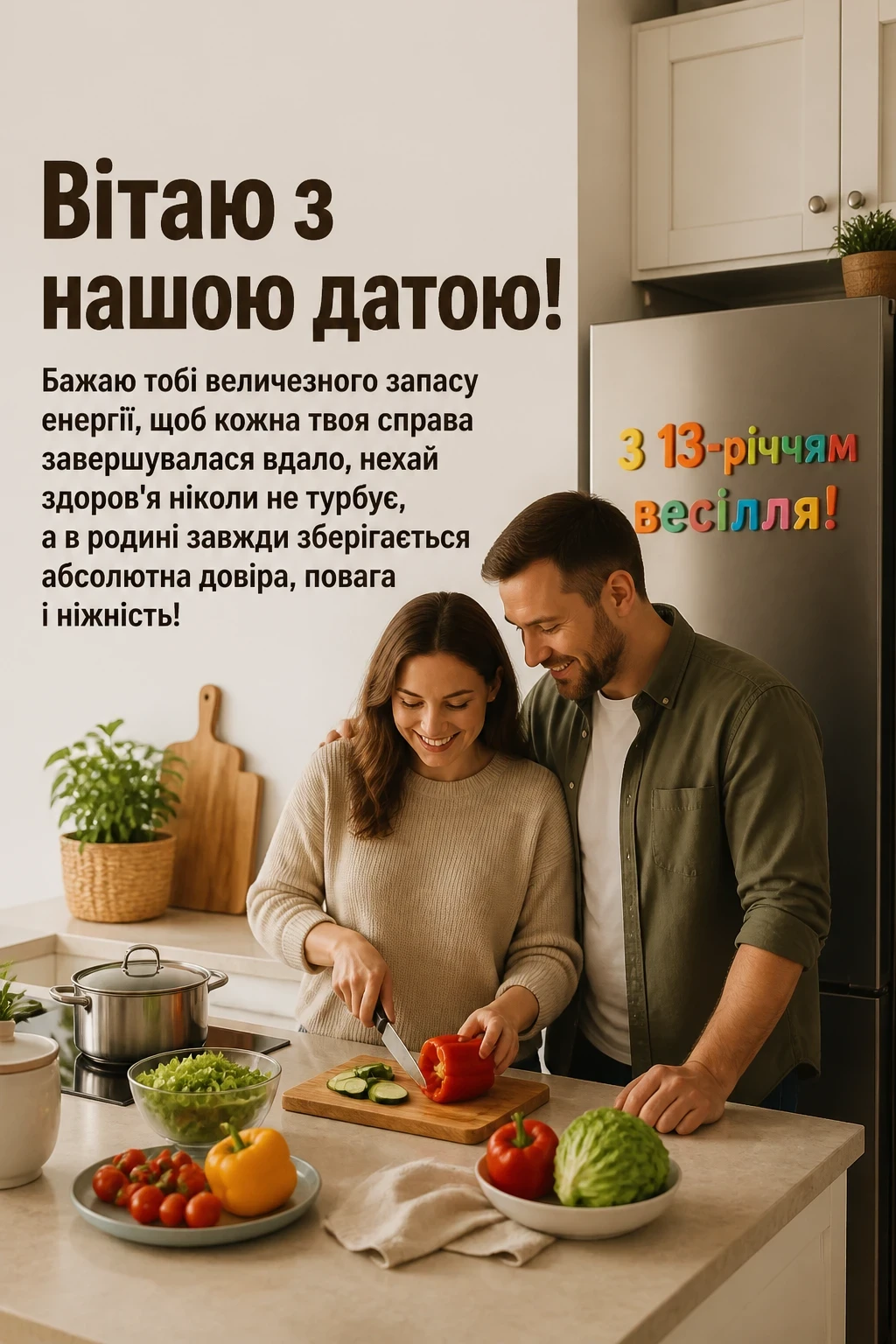 13 років весілля привітання чоловіку