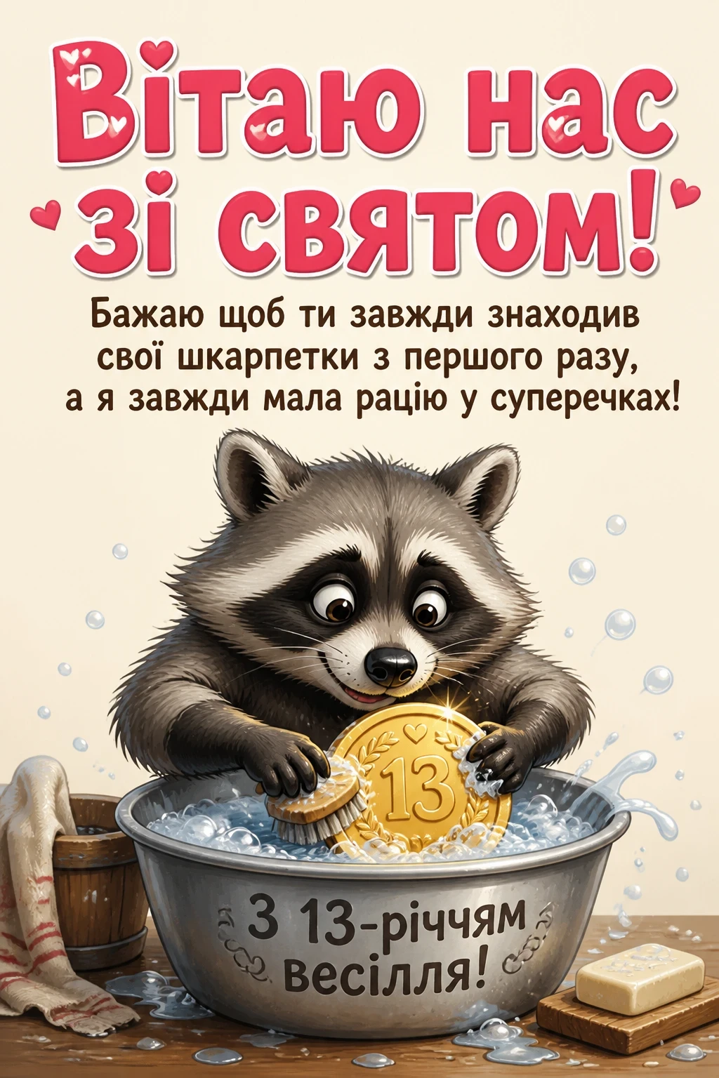13 років весілля привітання чоловіку